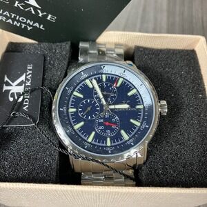 Adee Kaye AK7271-MBUSV POSITANO Collection Quartz Watch Blue Dial